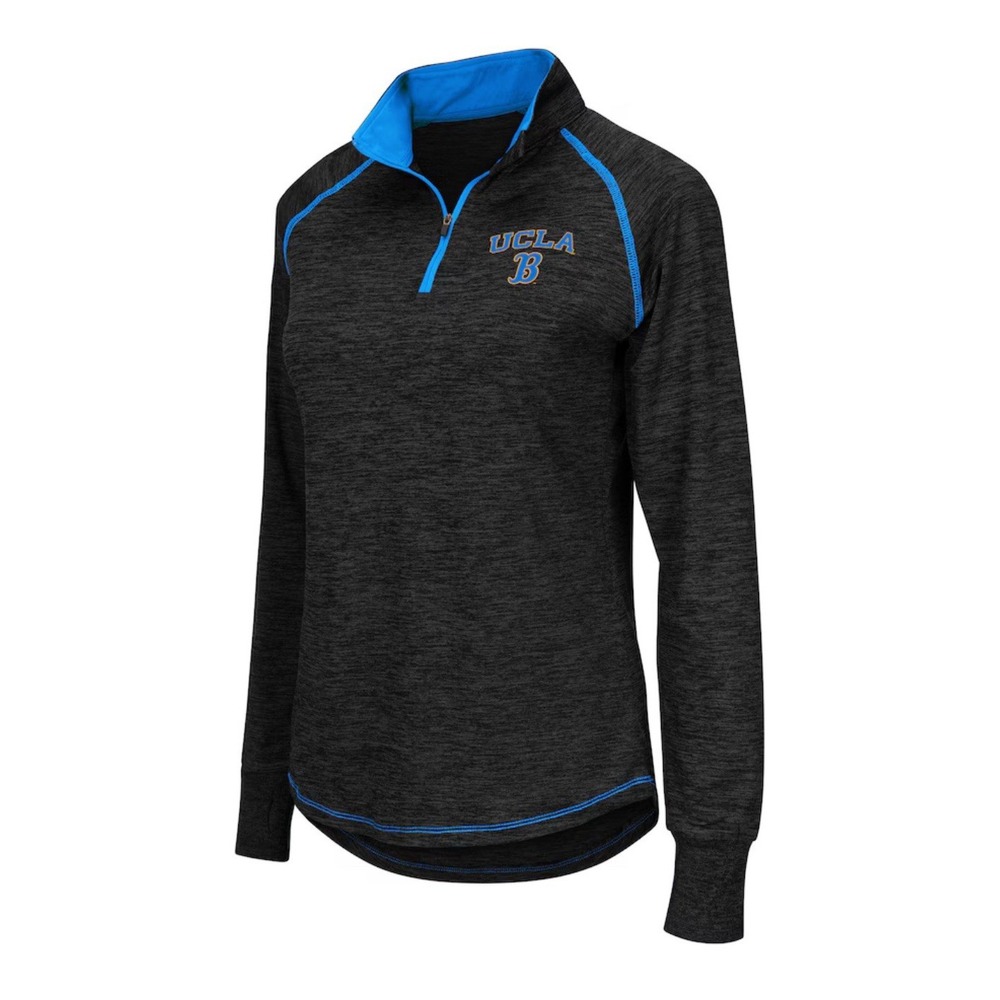 Women's Size XL Colosseum Black UCLA Bruins Bikram Lightweight Quarter-Zip Long‎
